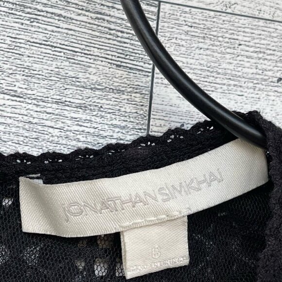 Jonathan SimkhaiMultimedia Threaded Mesh Mini Ruffle Dress size 6 - Picture 7 of 15